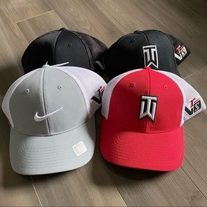 Set of (4) Nike Golf/Tiger Woods Hats